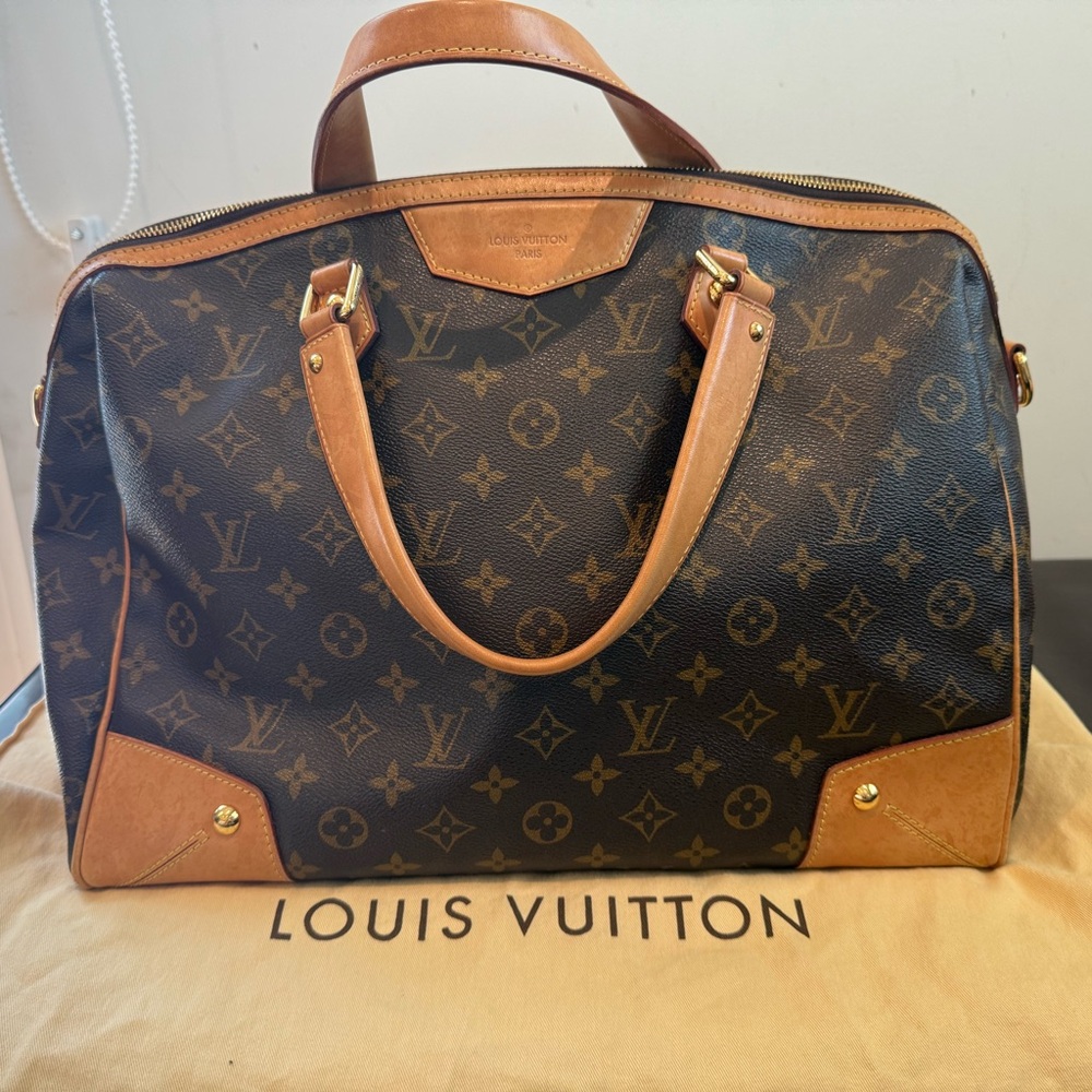Louis Vuitton Monogram Tote - Black and Brown